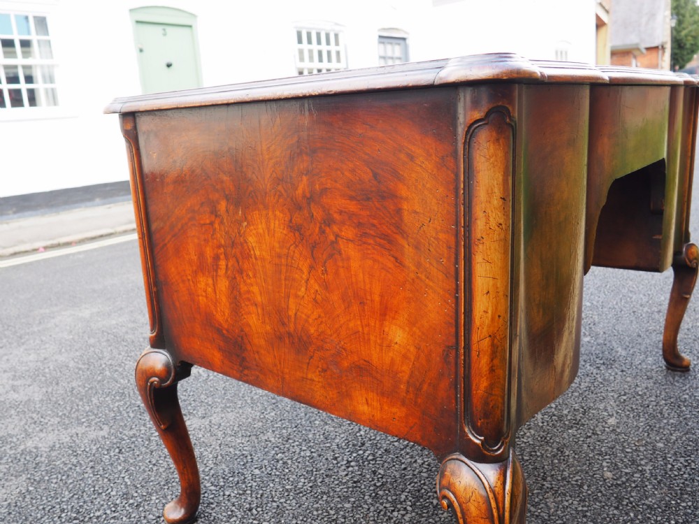 Walnut kneehole desk View XVII