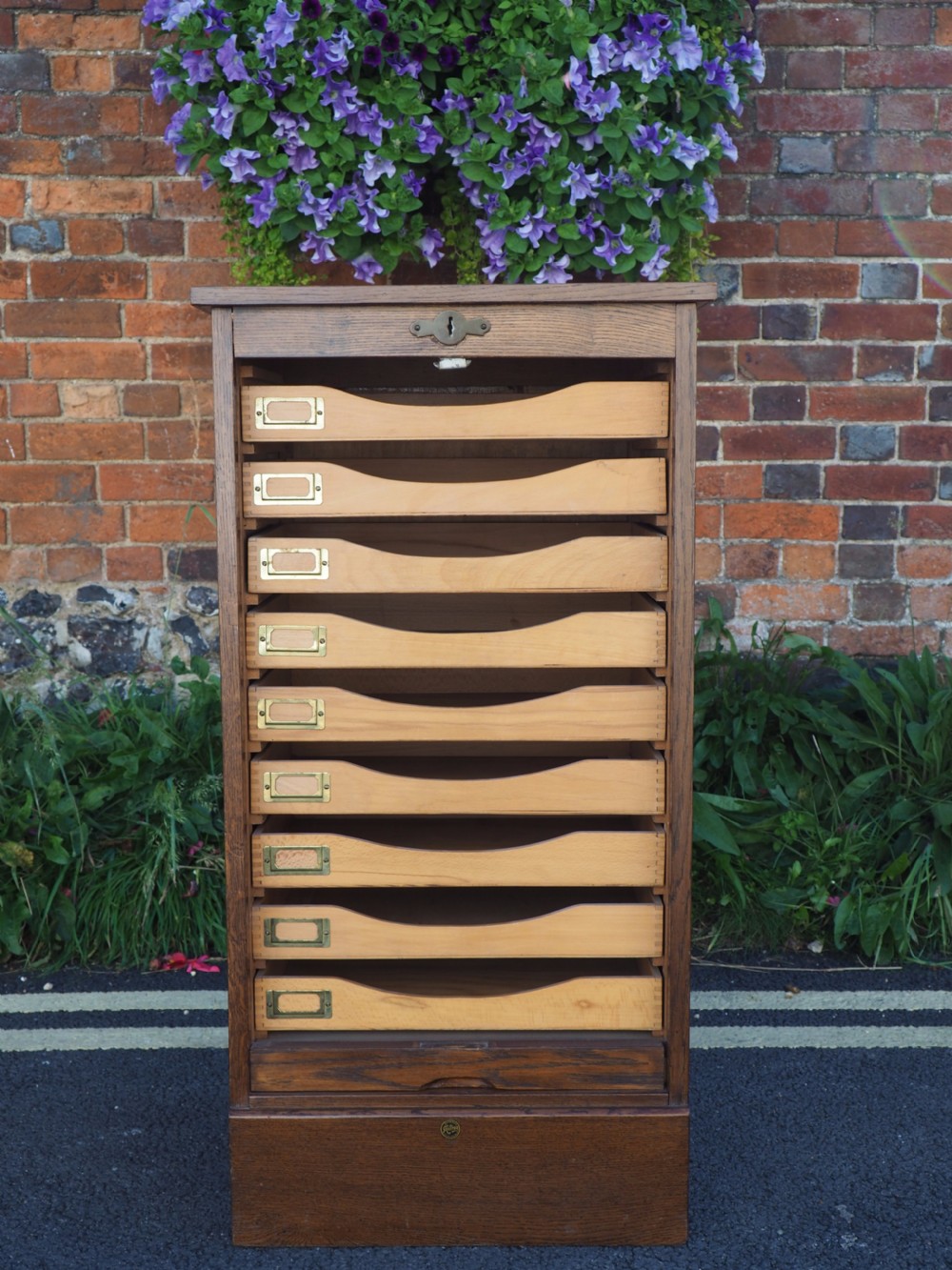 Oak filing cabinet