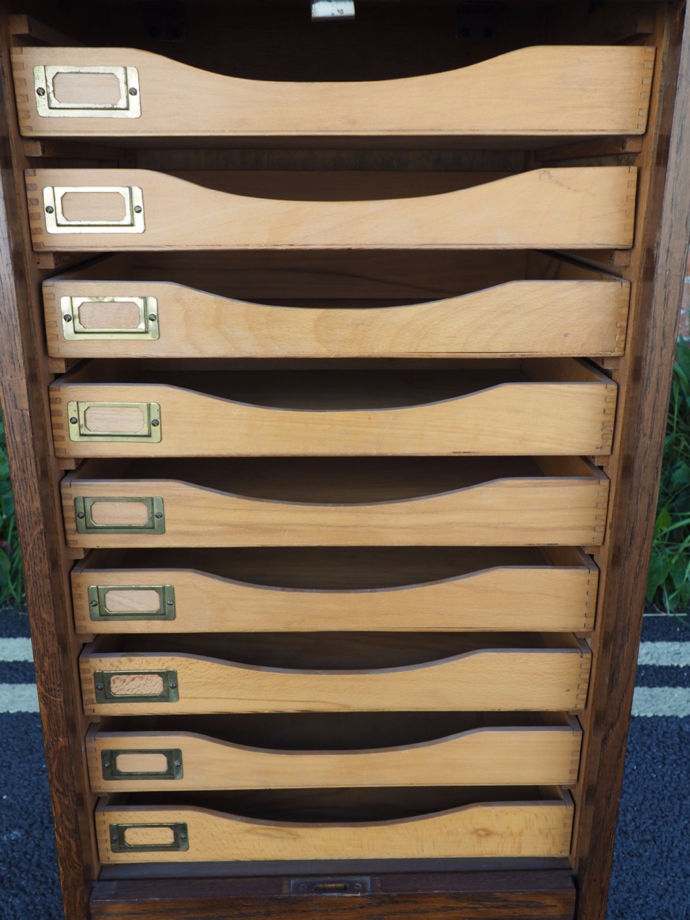 Oak filing cabinet View VI