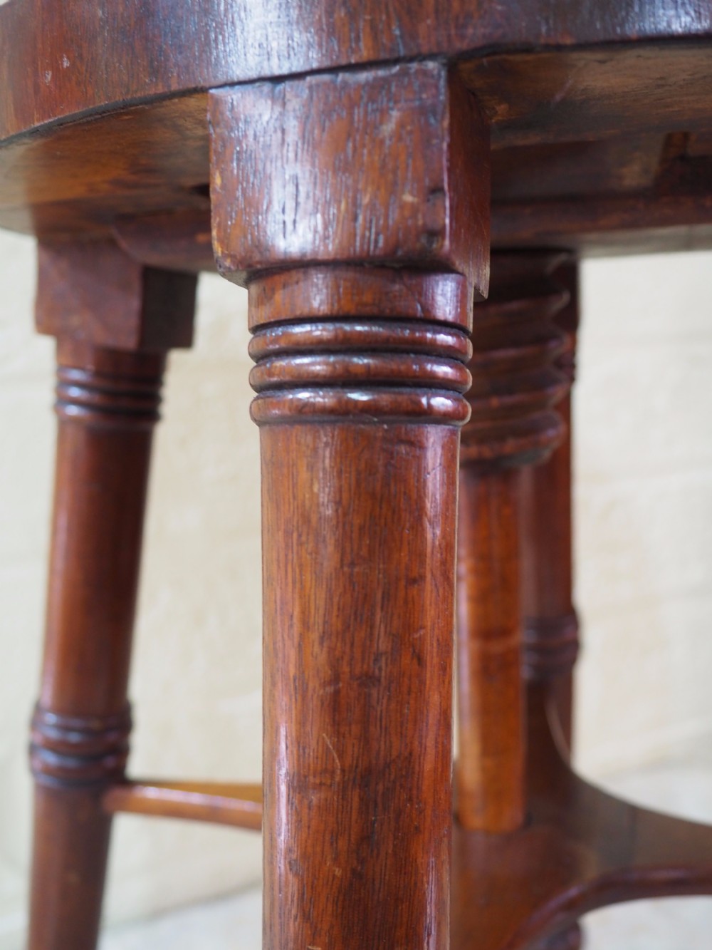 Nineteenth century piano stool View II