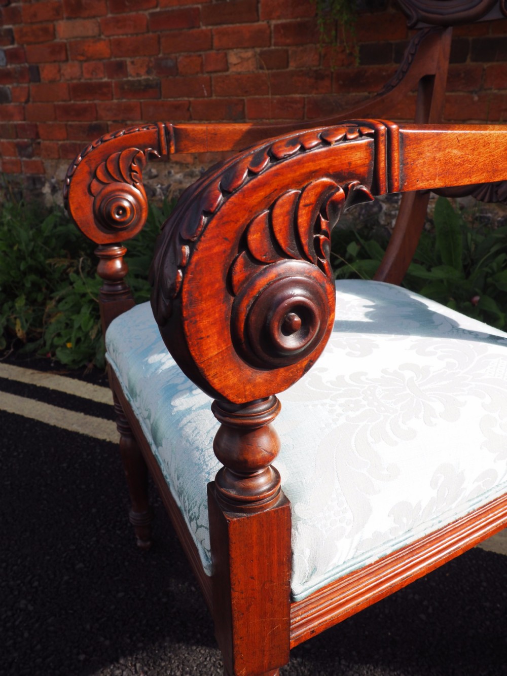 Georgian mahogany armchair View V
