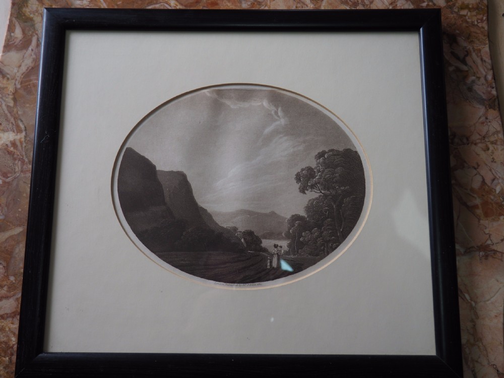 Group of eight mezzotints View II