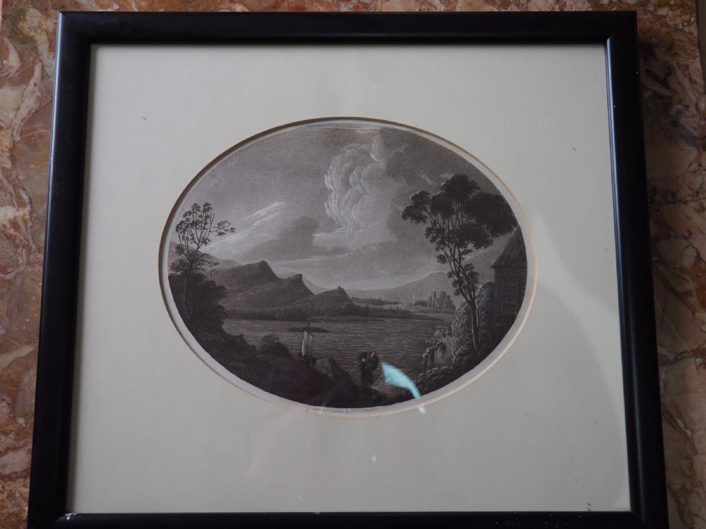 Group of eight mezzotints View III