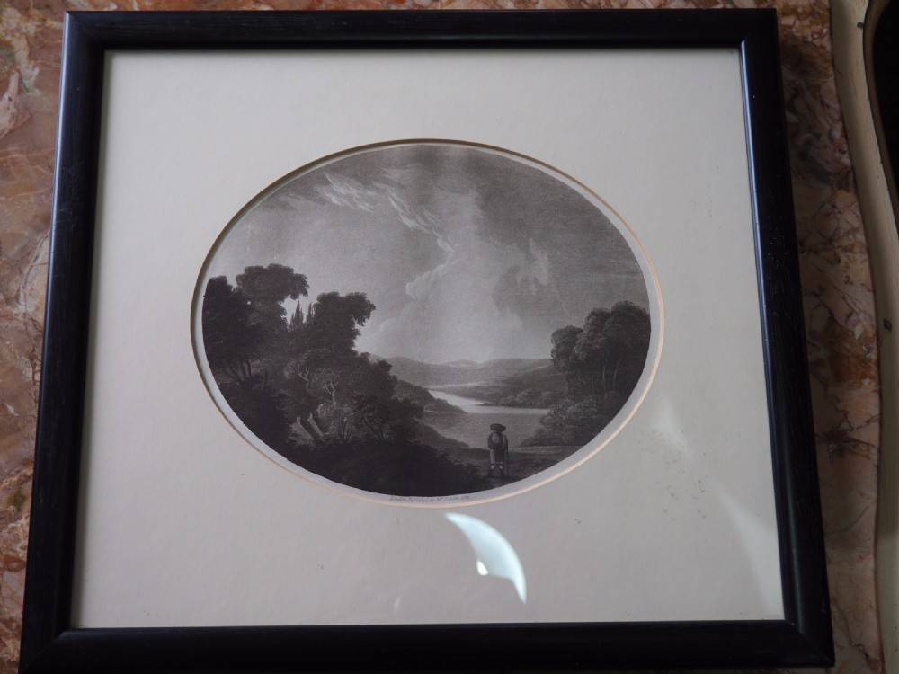 Group of eight mezzotints View VIII