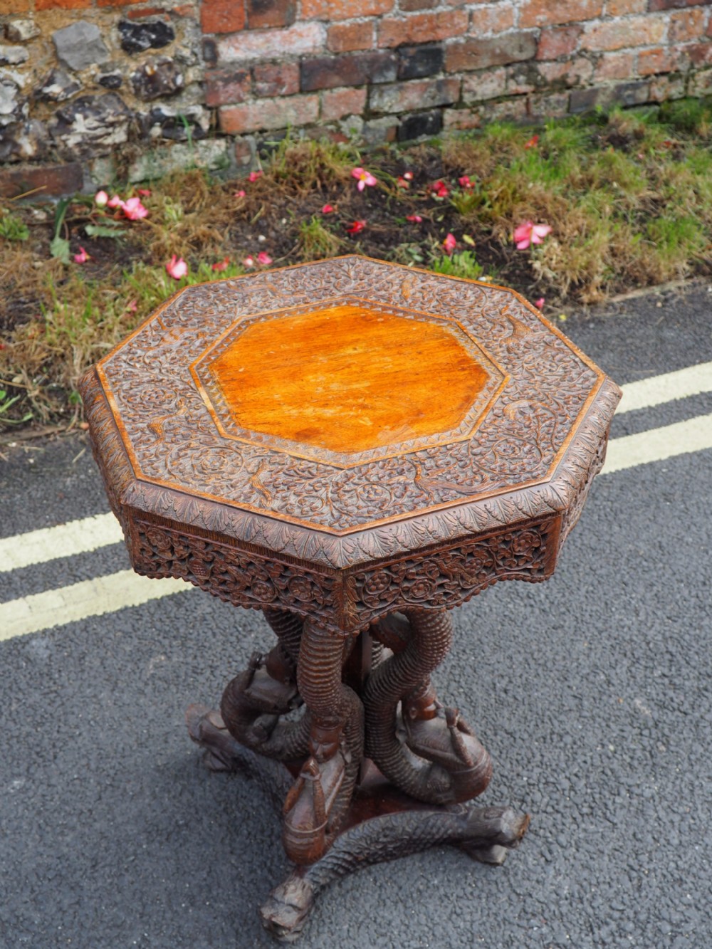 Indian teak table View II