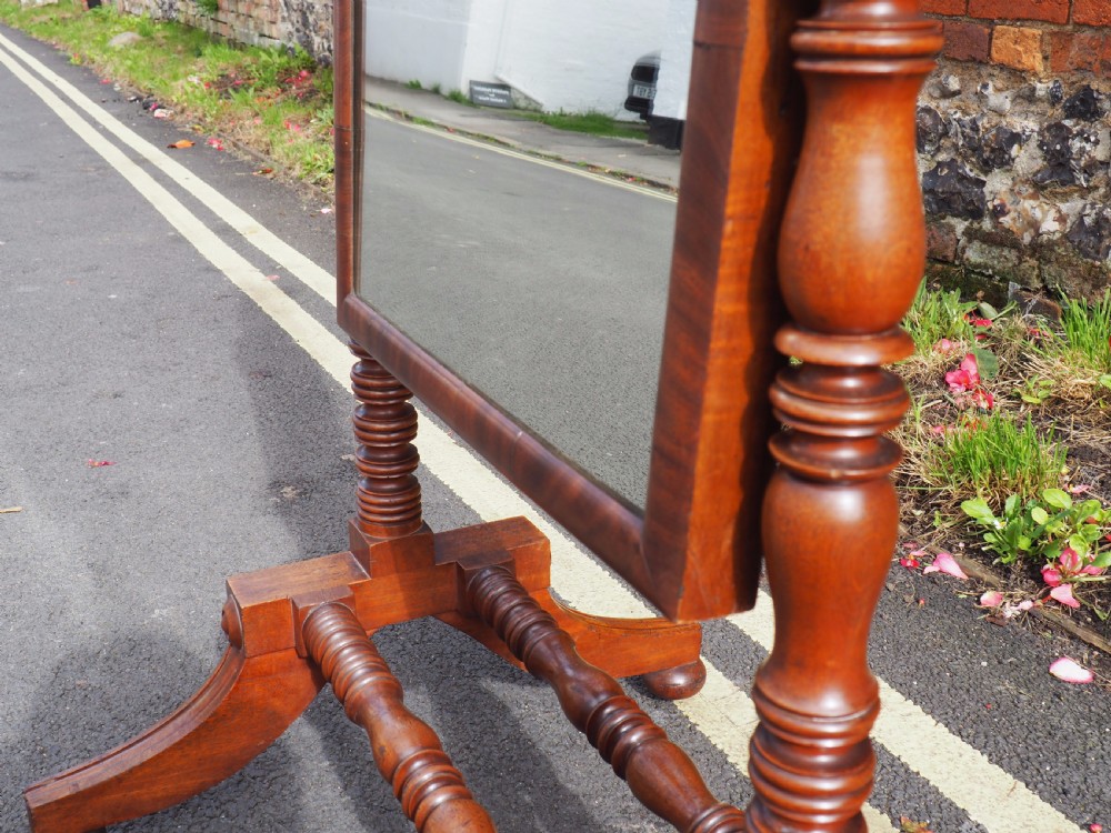 Mahogany cheval mirror View III