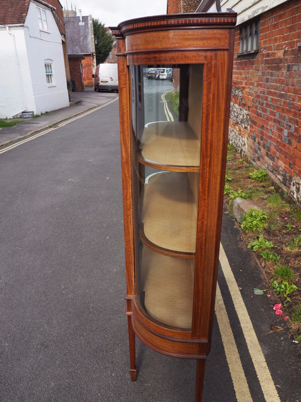 Edwardian mahogany display cabinet View IV