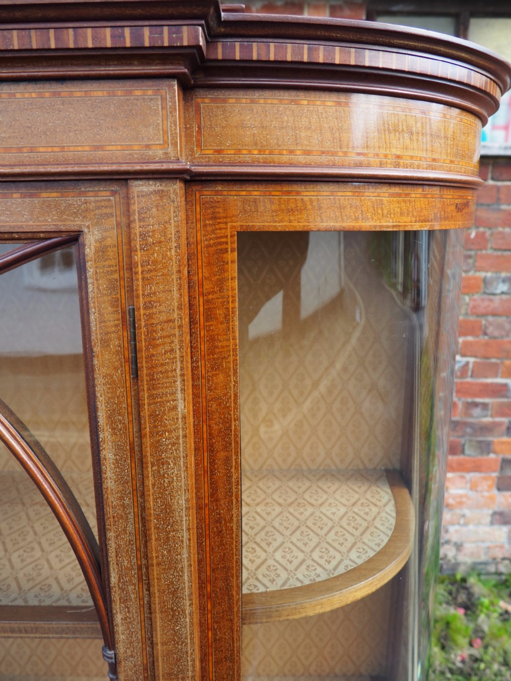 Edwardian mahogany display cabinet View IX