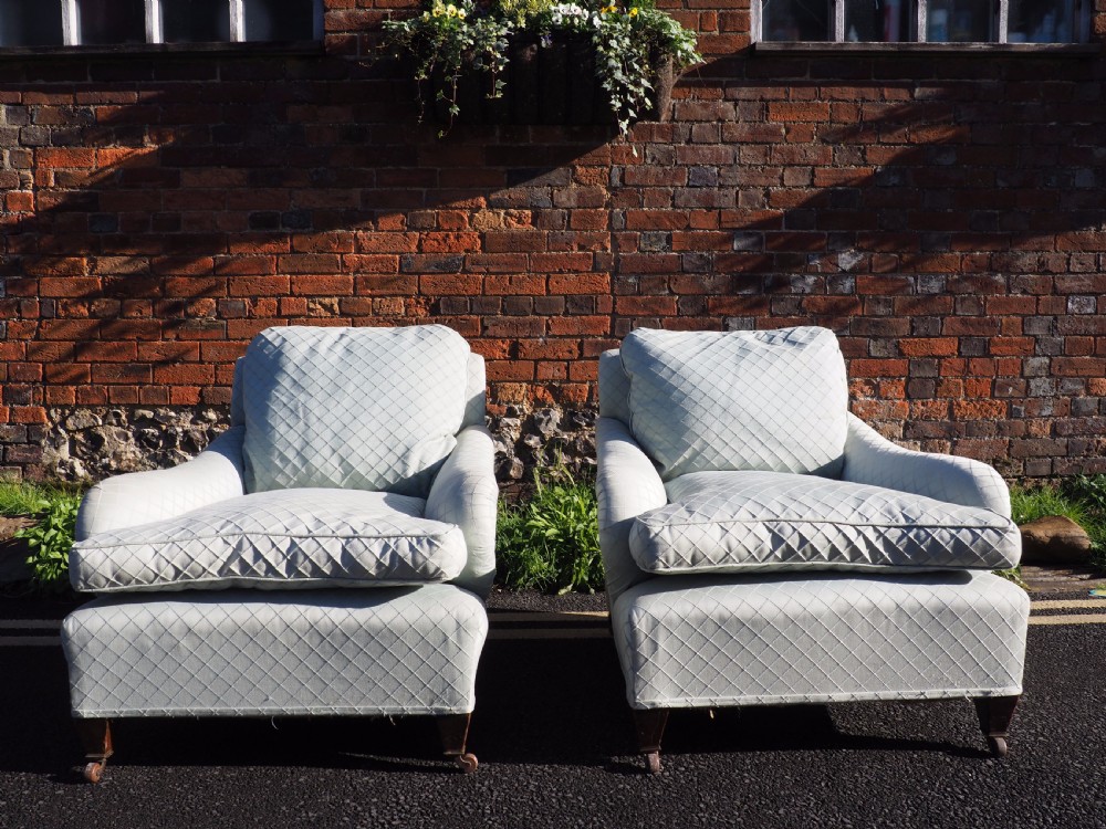Pair of edwardian armchairs