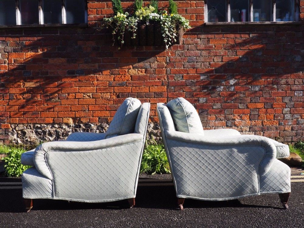 Pair of edwardian armchairs View II