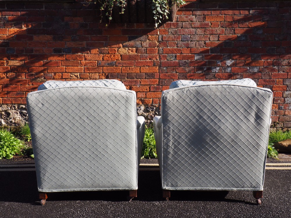 Pair of edwardian armchairs View V