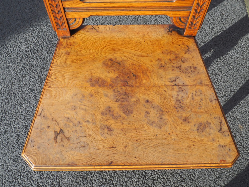 Single oak hall chair View IV