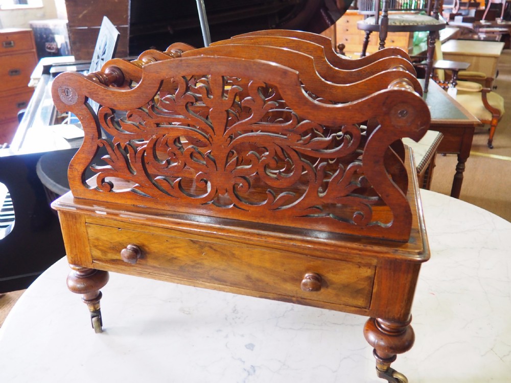 Victorian walnut canterbury View III