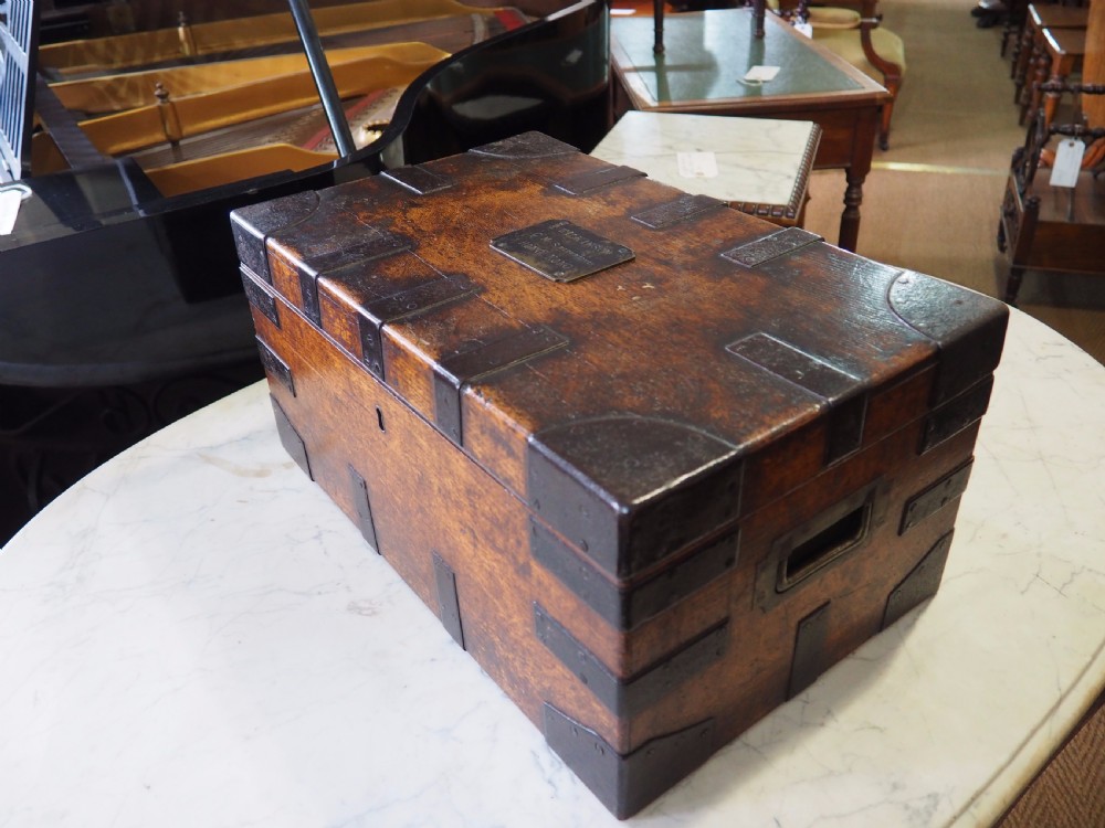 Small iron bound shipwrights box. View II