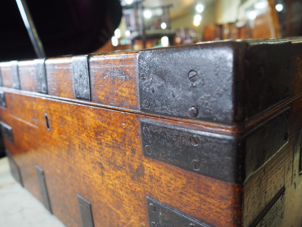 Small iron bound shipwrights box. View III