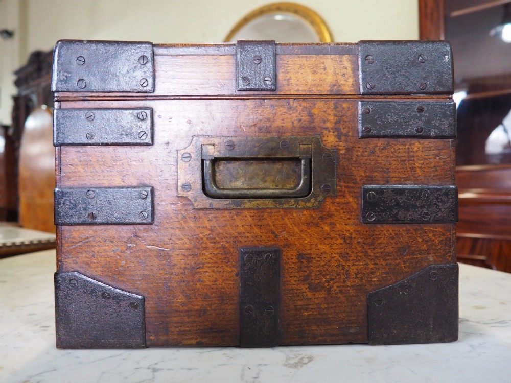 Small iron bound shipwrights box. View VI