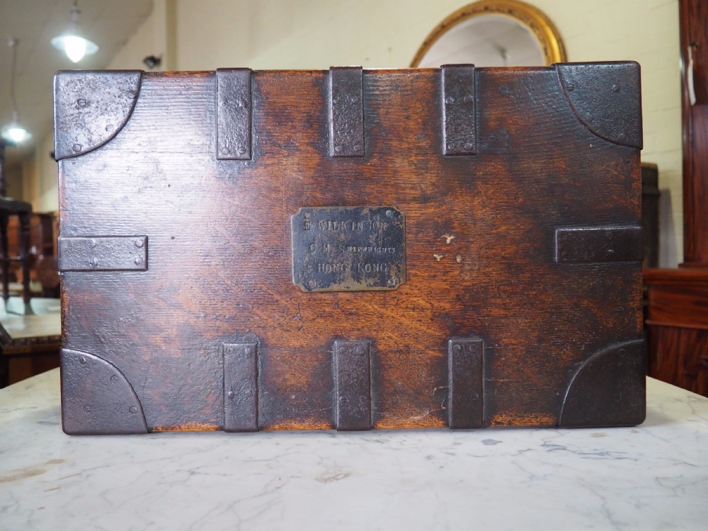 Small iron bound shipwrights box. View VII