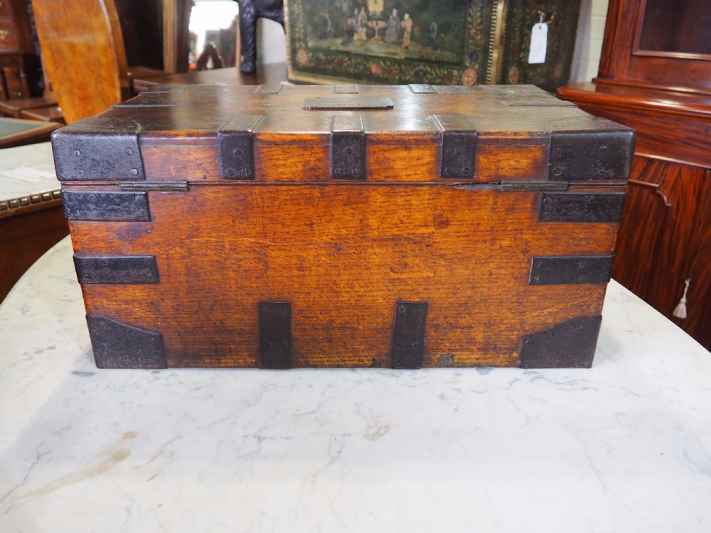 Small iron bound shipwrights box. View VIII