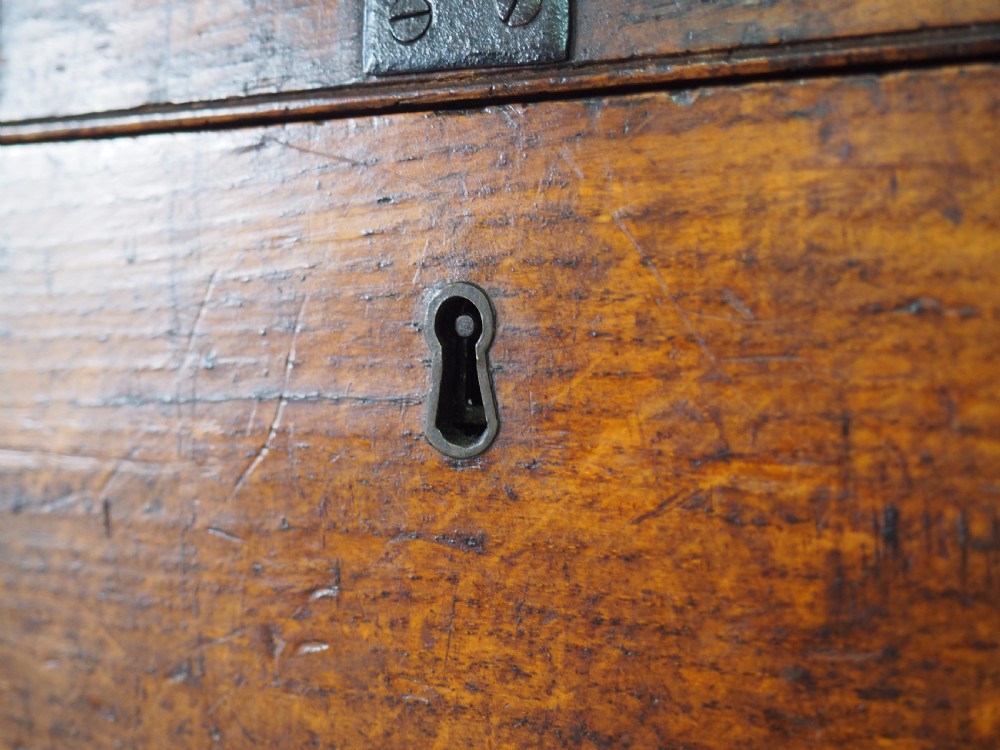 Small iron bound shipwrights box. View X
