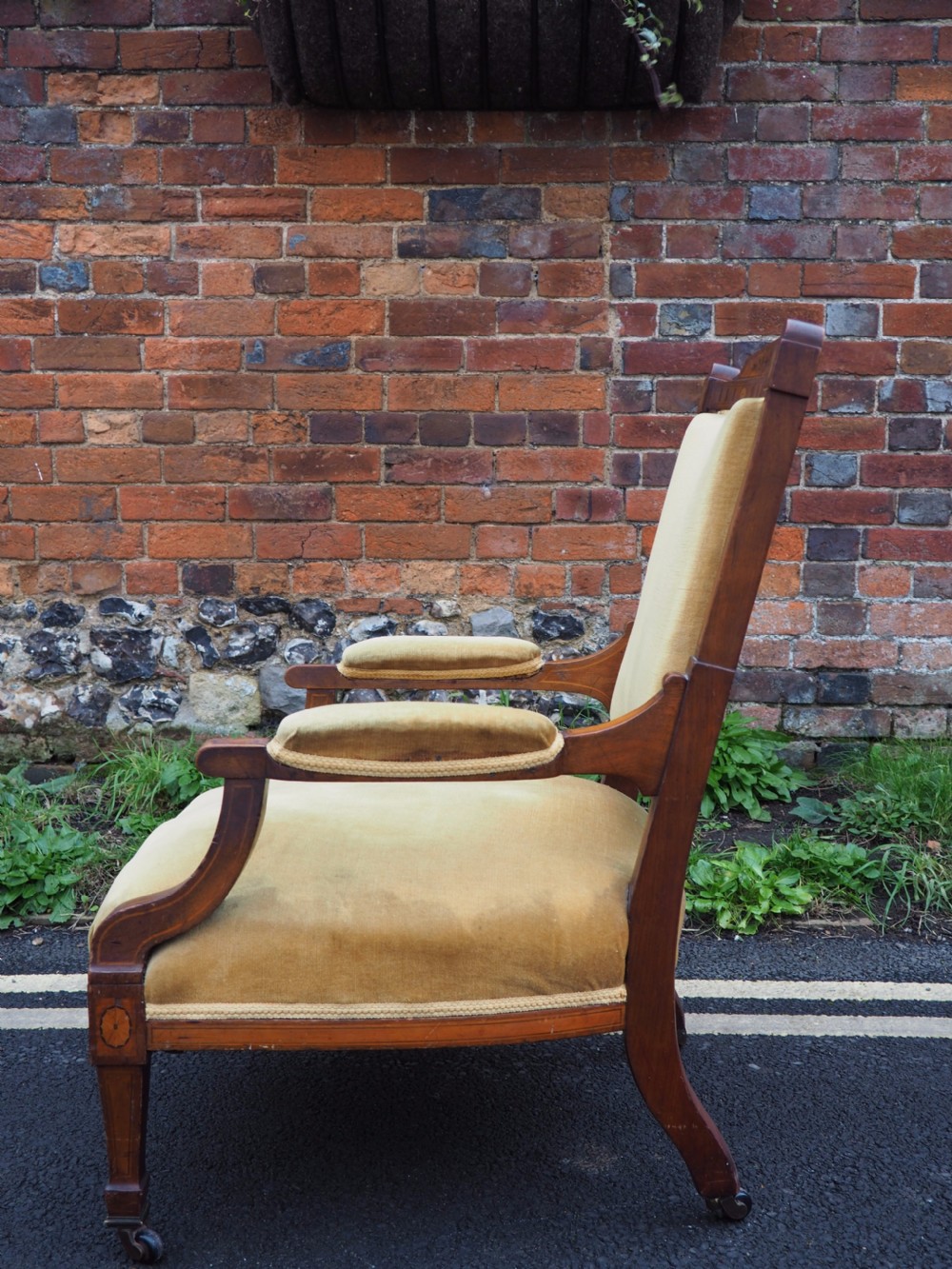 Victorian walnut armchair View V