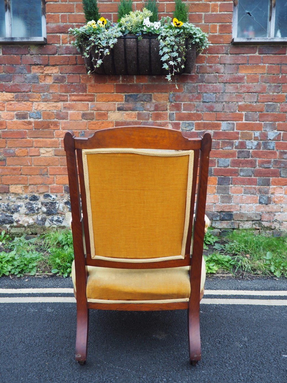Victorian walnut armchair View VI