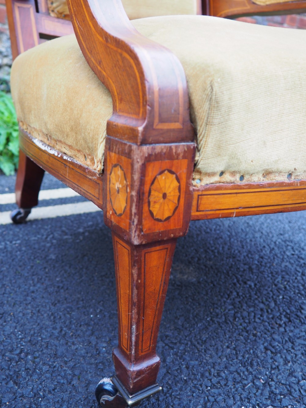 Victorian walnut armchair View VII