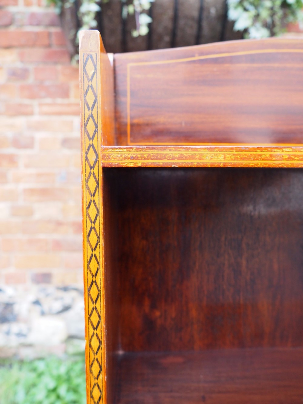 Narrow mahogany bookcase View III