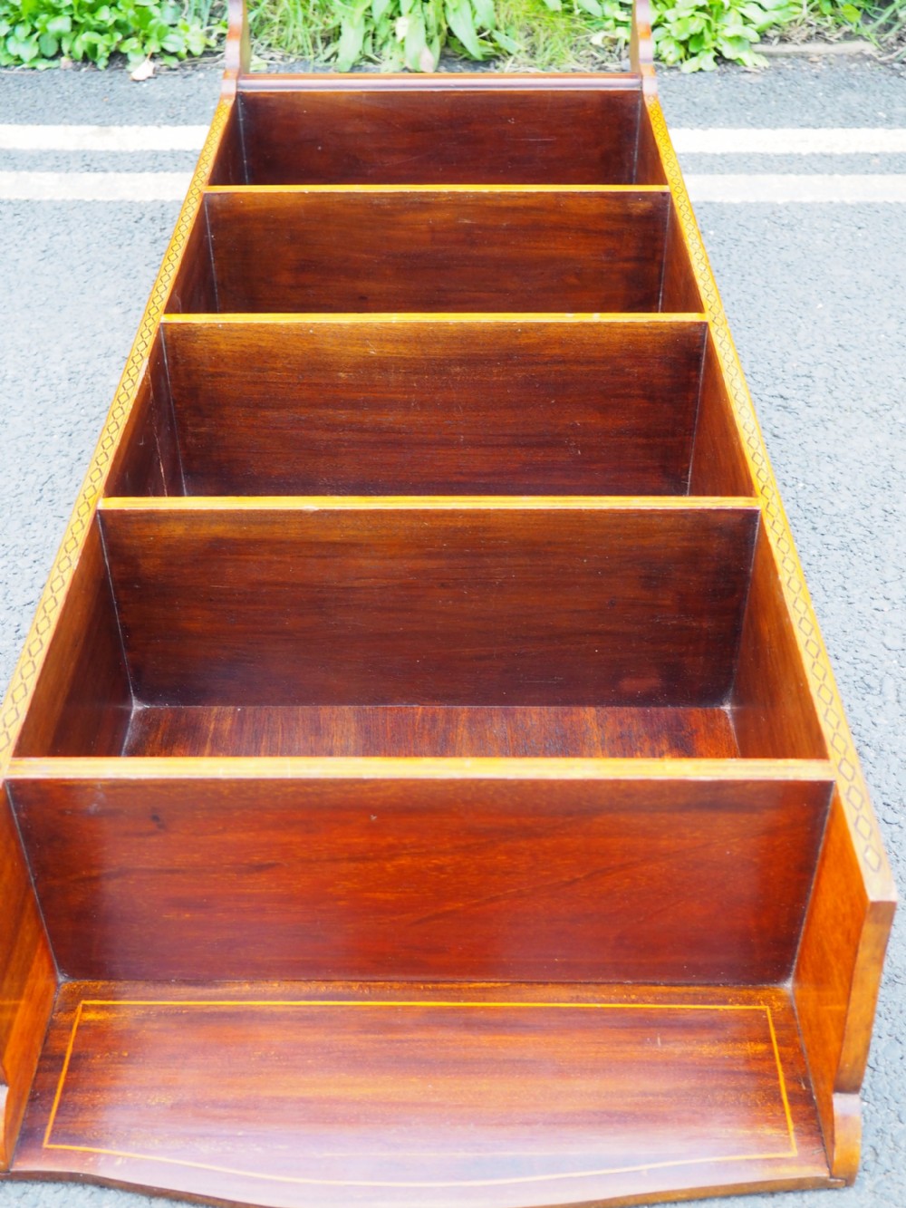 Narrow mahogany bookcase View VI