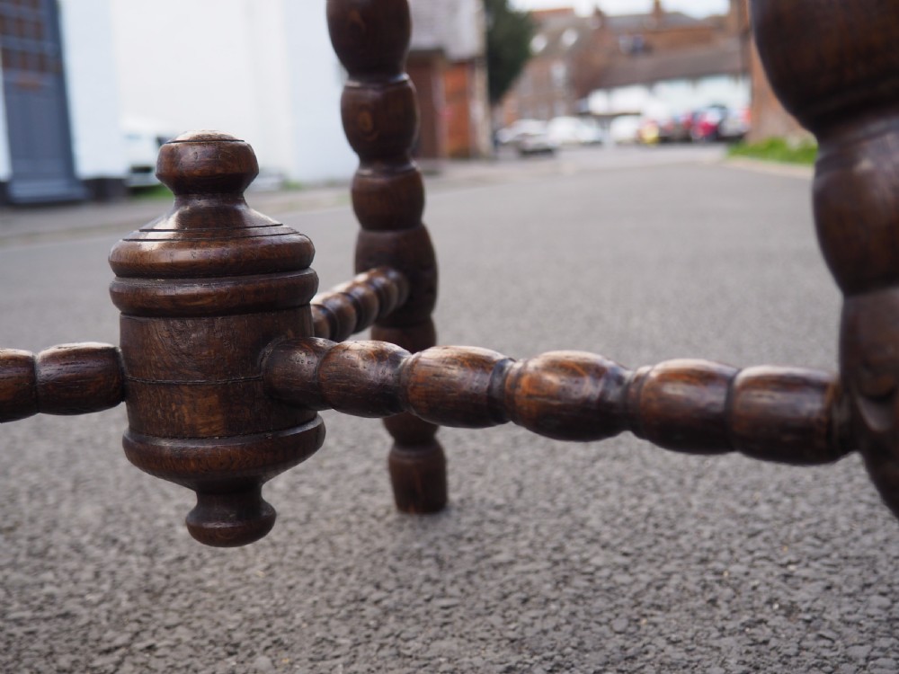 Carved oak table View III