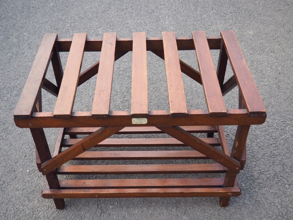 Mahogany luggage rack View II