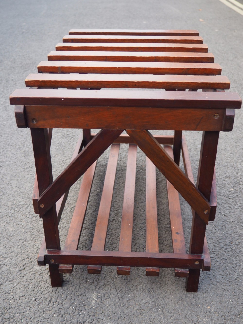 Mahogany luggage rack View III