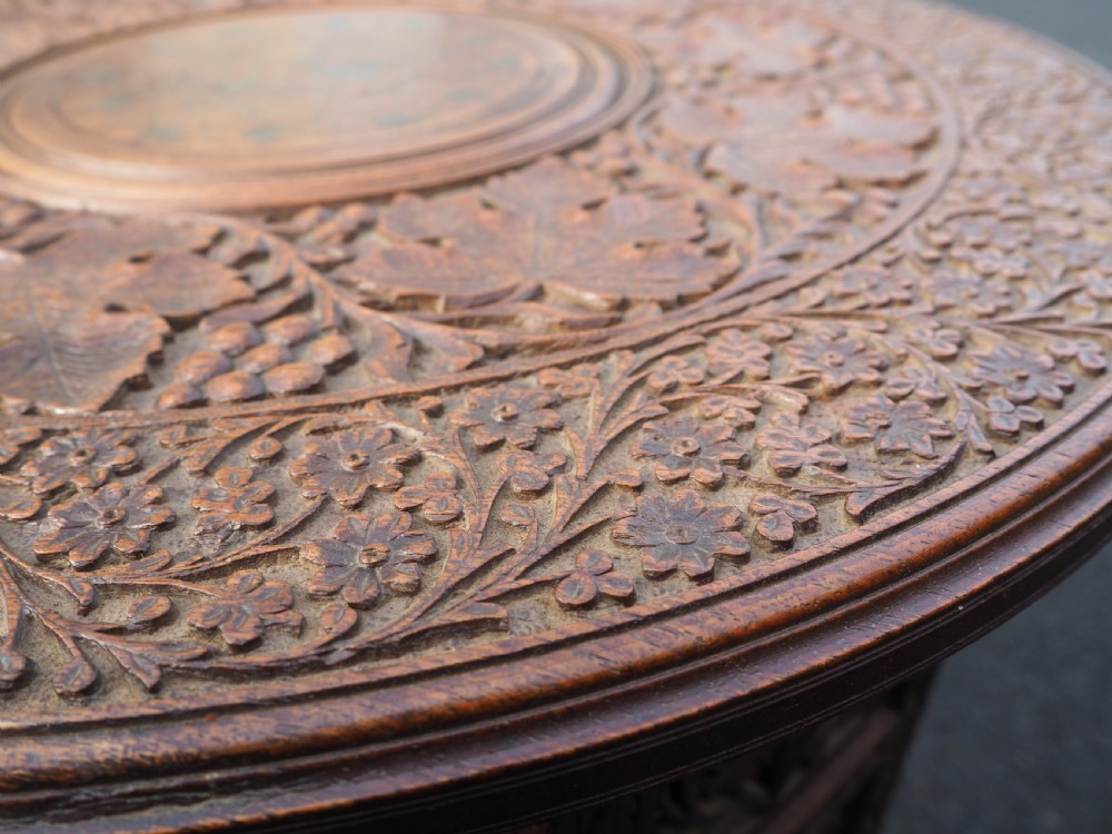 Indian carved rosewood table View V
