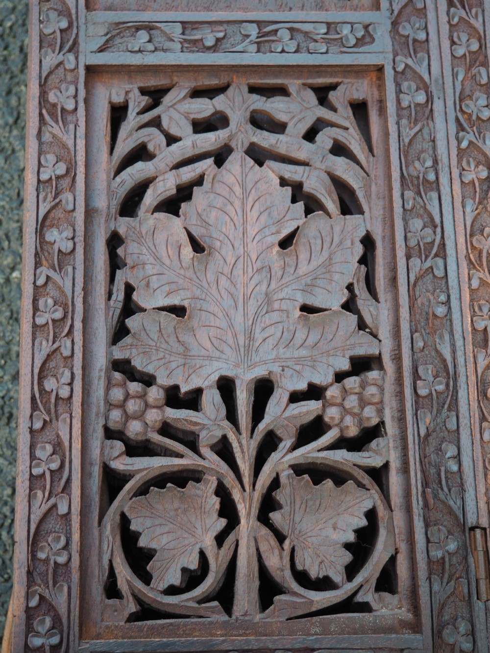 Indian carved rosewood table View VIII