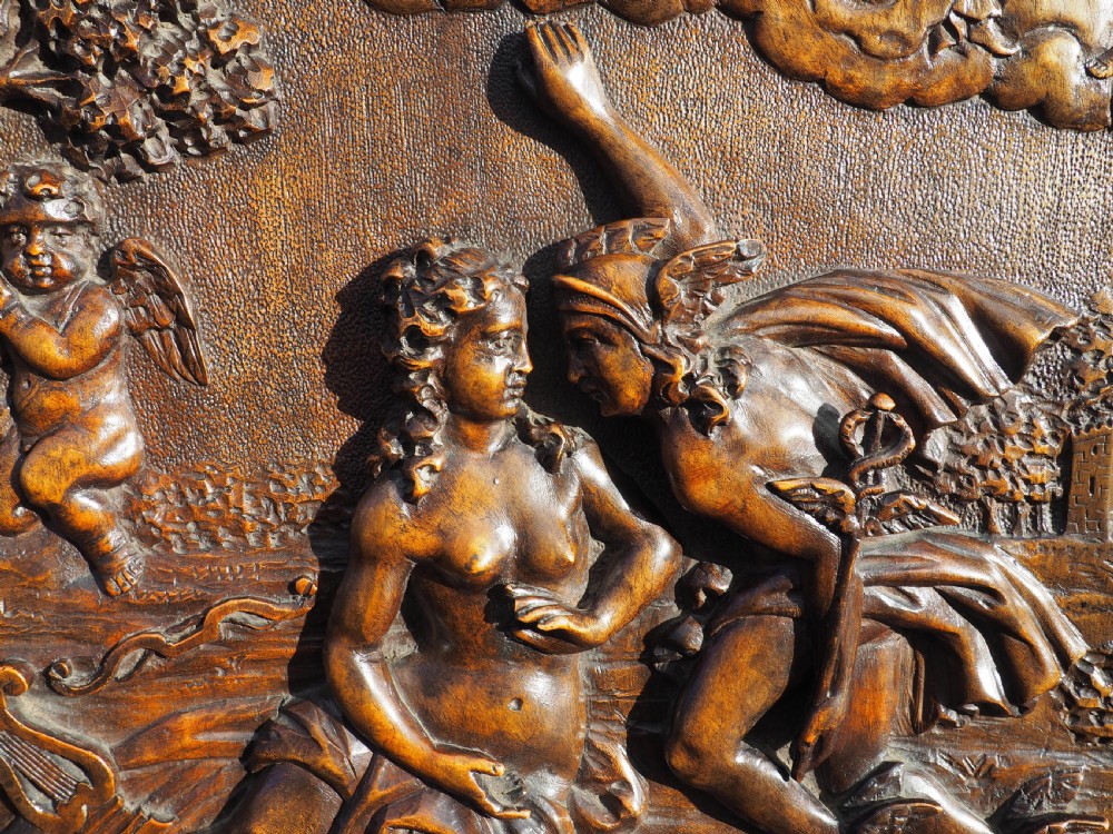 Italian carved walnut cabinet View III