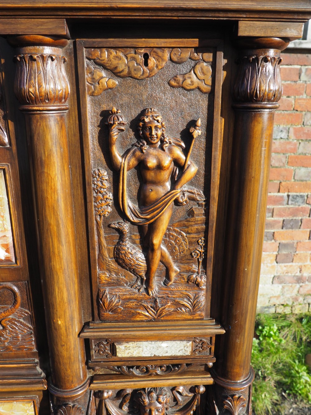 Italian carved walnut cabinet View IV
