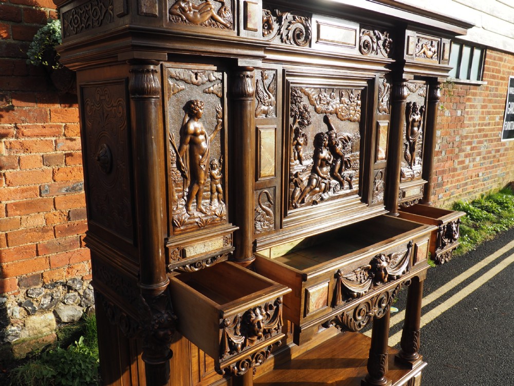 Italian carved walnut cabinet View VI