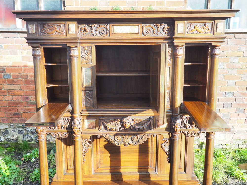Italian carved walnut cabinet View VII