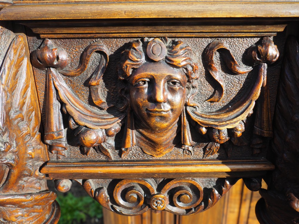 Italian carved walnut cabinet View IX