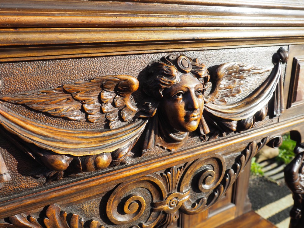 Italian carved walnut cabinet View X