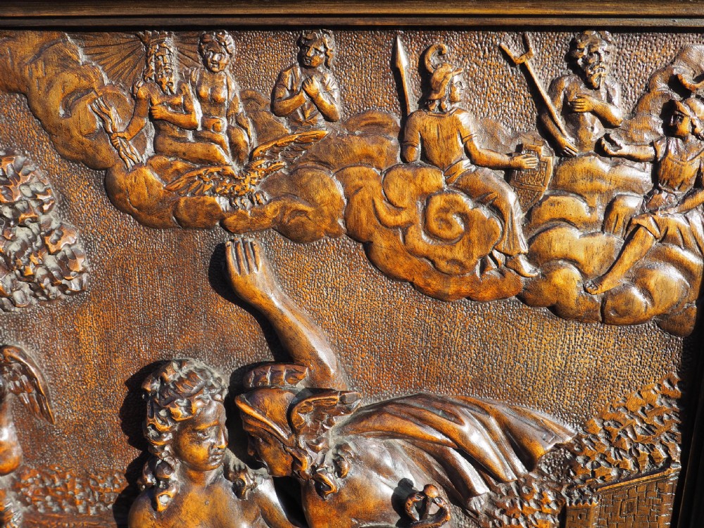 Italian carved walnut cabinet View XII