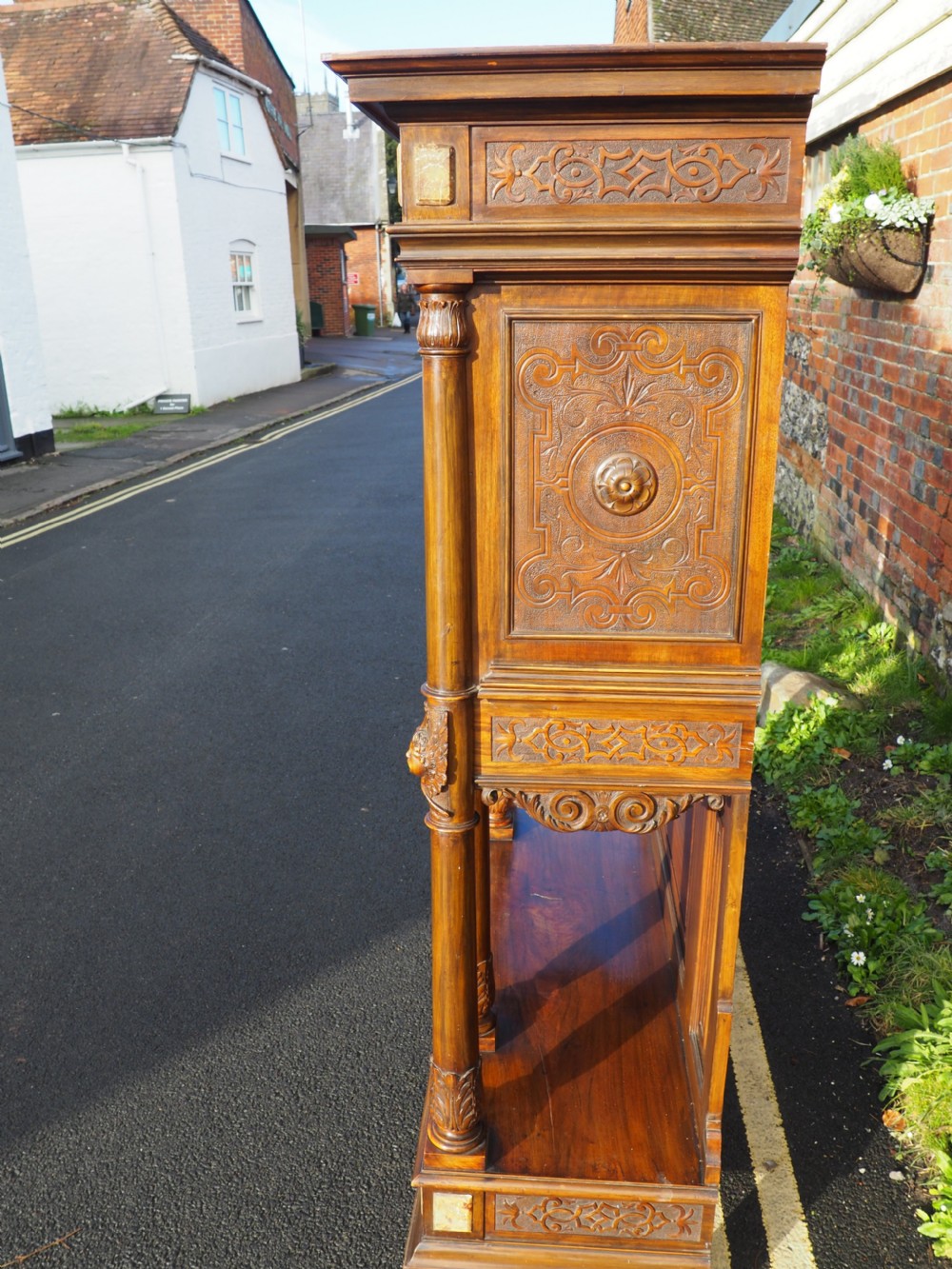 Italian carved walnut cabinet View XIV
