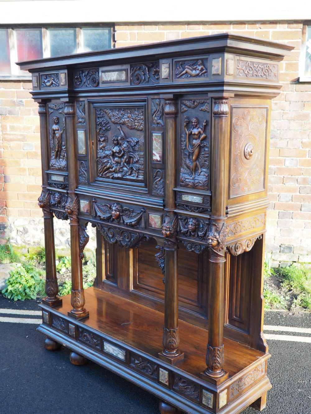 Italian carved walnut cabinet View XXII