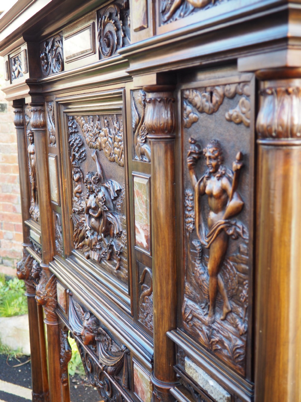 Italian carved walnut cabinet View XXIII