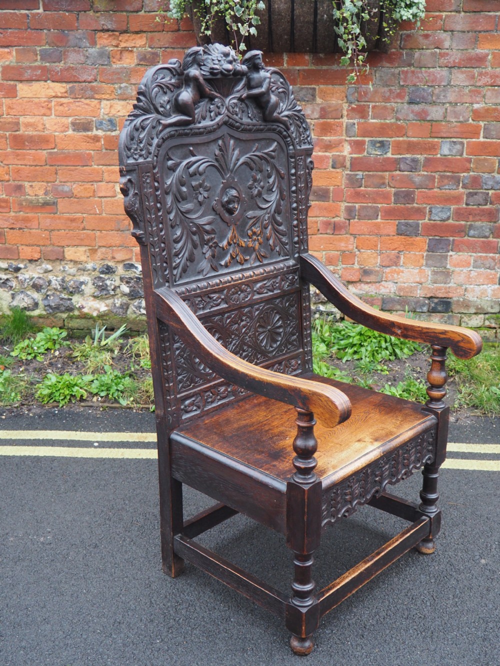 Large oak wainscot chair View VI