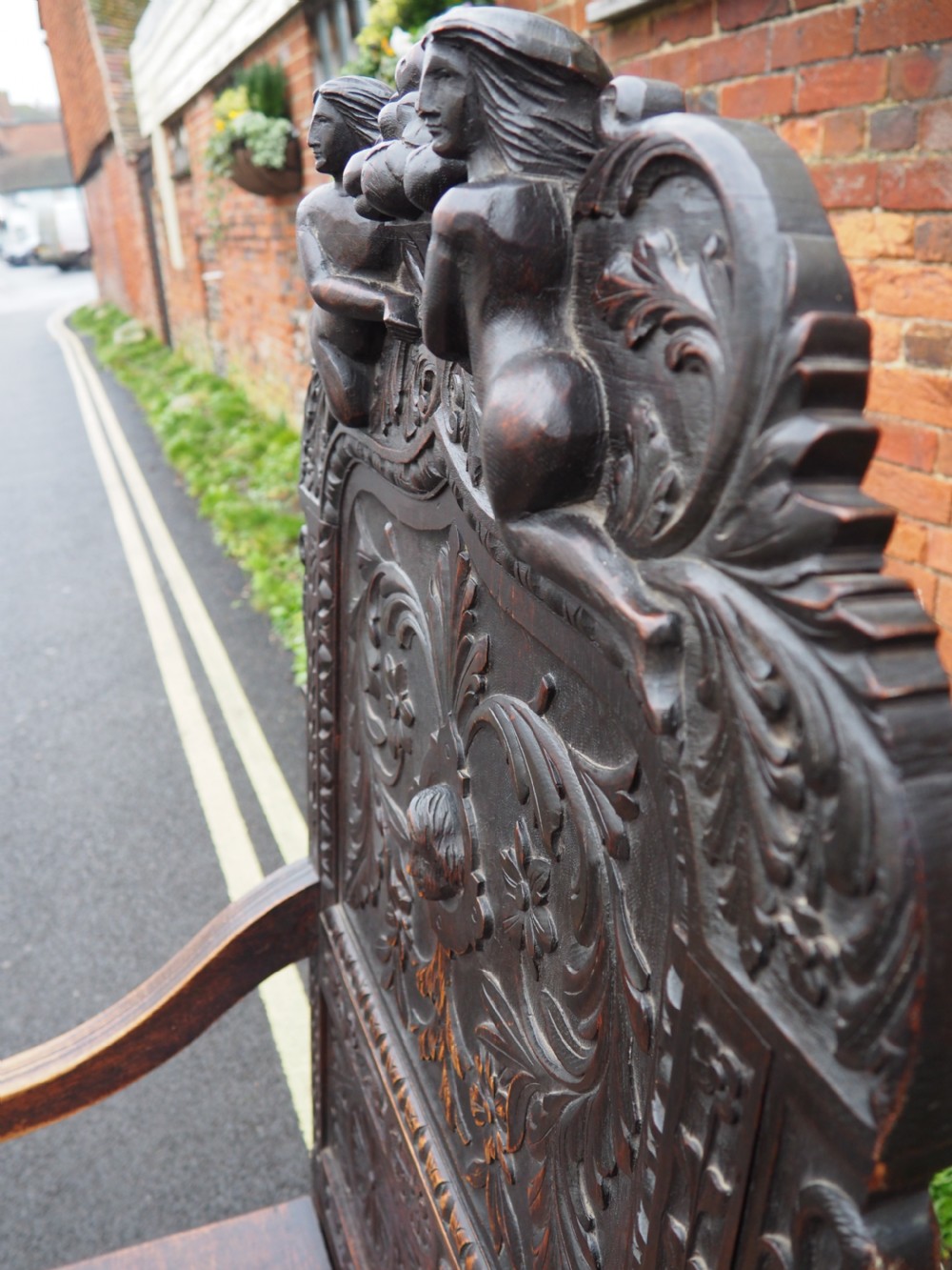 Large oak wainscot chair View IX
