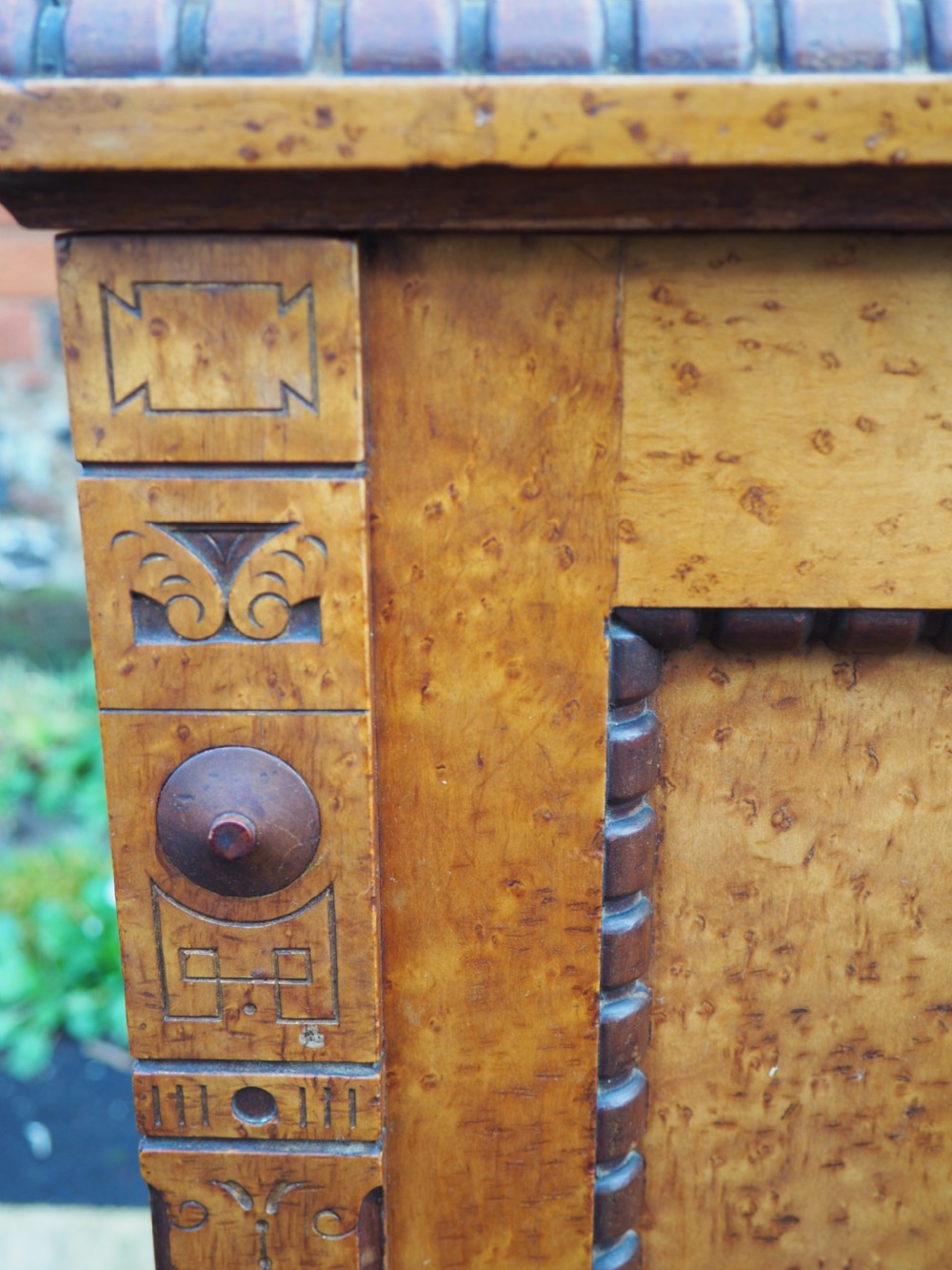 Birdseye maple bedside cupboard View II