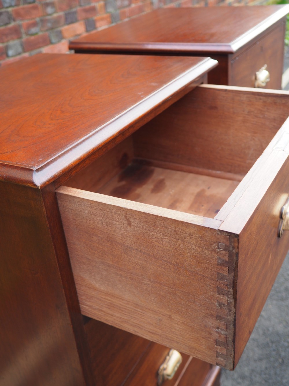 Pair of mahogany pedestal chests View III