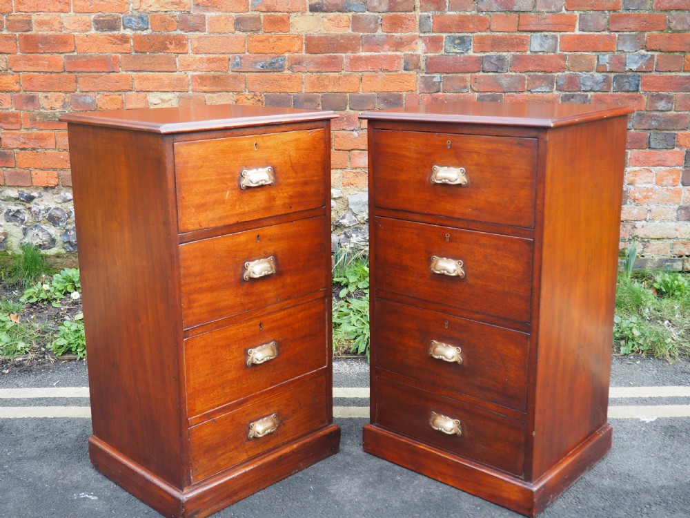 Pair of mahogany pedestal chests View V