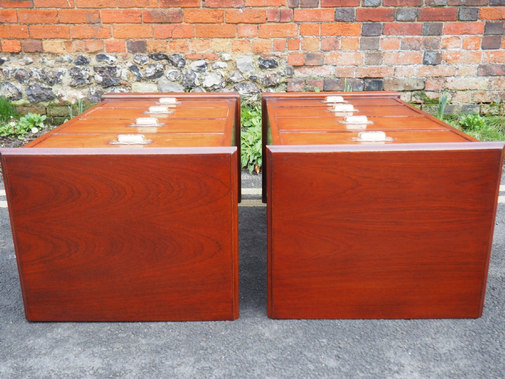 Pair of mahogany pedestal chests View VIII