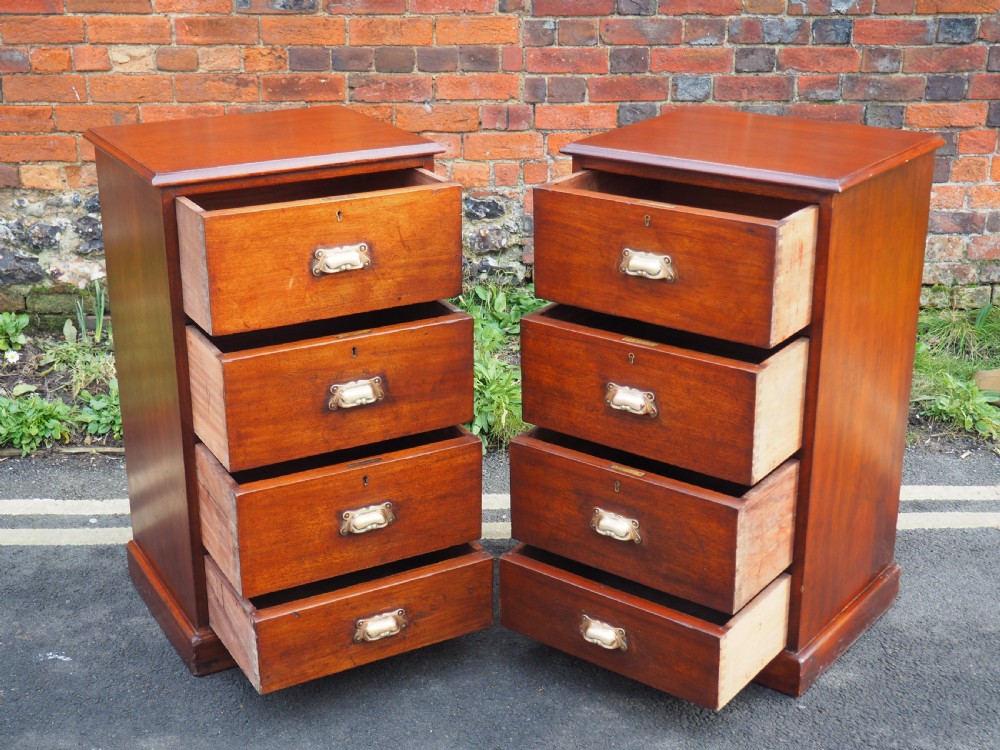 Pair of mahogany pedestal chests View X